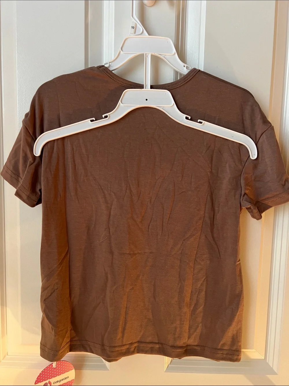 Kids Short Sleeve Tees- Pink & Brown Size 5-6 Lot 2 Shirts New Free Squeeze Cube
